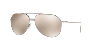 Dolce &amp; Gabbana 61 Silver Aviator Sunglasses - Dg2166