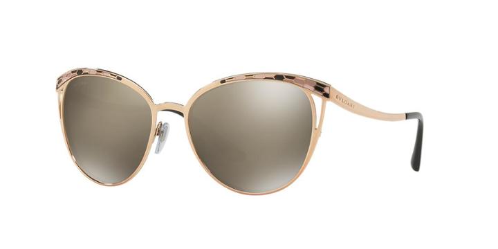 Bvlgari Rose Gold Round Sunglasses - Bv6083