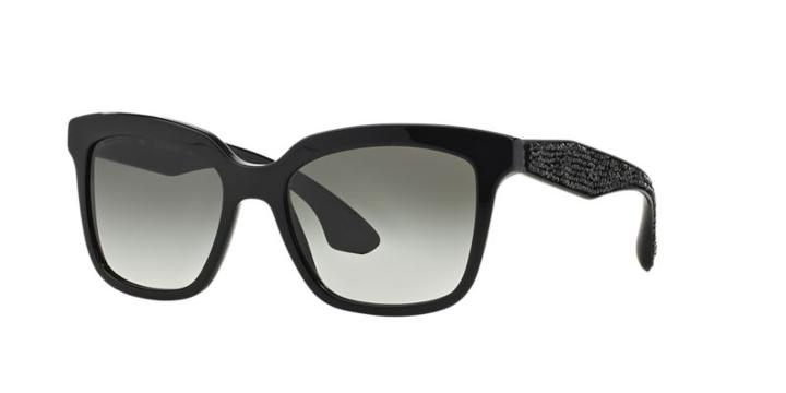 Miu Miu Mu 09ps 54 Black Square Sunglasses