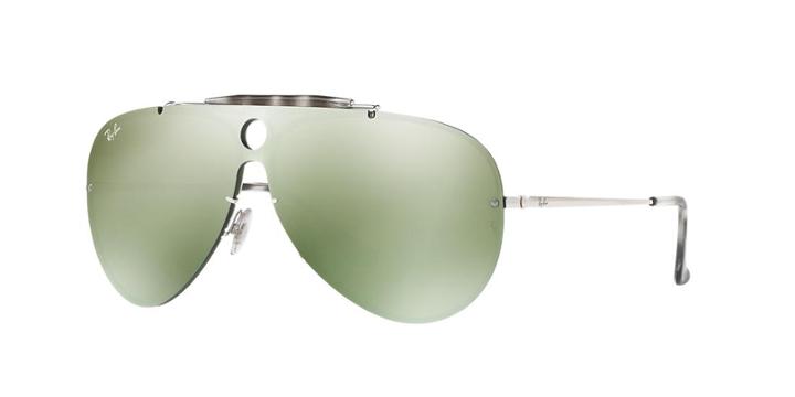 Ray-ban Shooter Silver Aviator Sunglasses - Rb3581n
