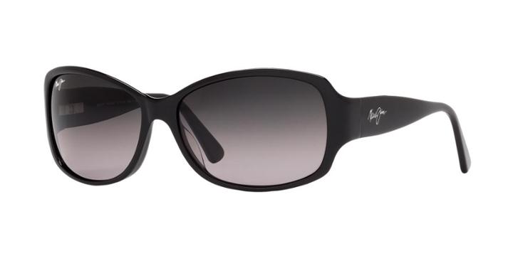 Maui Jim Nalani Black Rectangle Sunglasses, Polarized