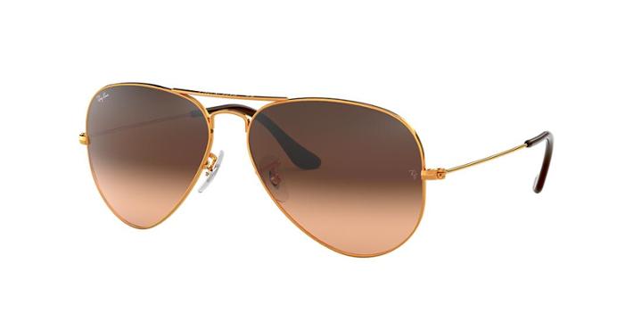 Ray-ban 55 Original Avi Bronze Pilot Sunglasses - Rb3025
