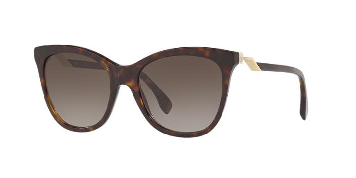 Fendi Ff0200 55 Tortoise Cat-eye Sunglasses