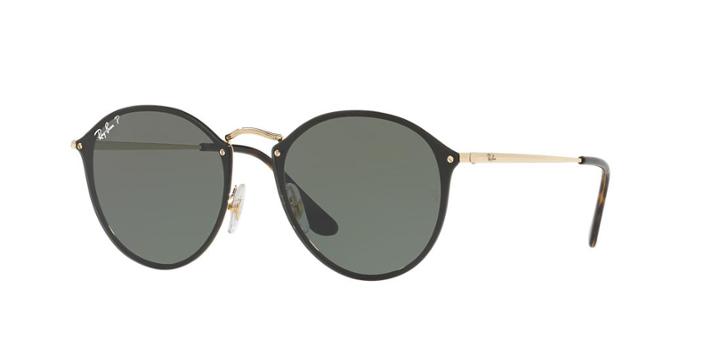 Ray-ban Blaze Round Flat Lens Gold Panthos Sunglasses - Rb3574n