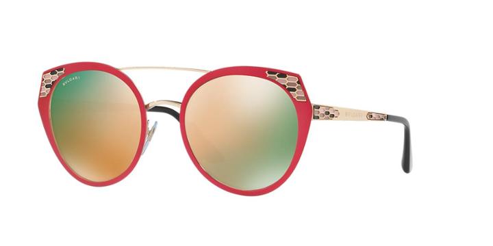 Bvlgari 53 Pink Round Sunglasses - Bv6095