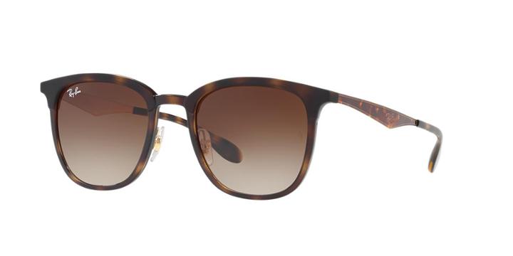 Ray-ban 51 Tortoise Matte Square Sunglasses - Rb4278
