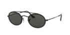 Ray-ban 52 Black Oval Sunglasses - Rb3847n