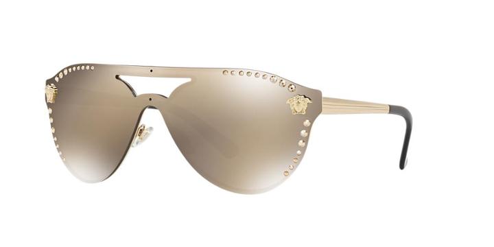 Versace 42 Gold Square Sunglasses - Ve2161b