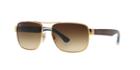 Ray-ban Gold Square Sunglasses - Rb3530