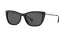 Coach Hc8257u 55 Black Cat-eye Sunglasses