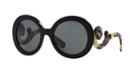 Prada Pr 27ns Black Round Sunglasses