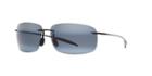 Maui Jim Breakwall Black Rectangle Sunglasses, Polarized