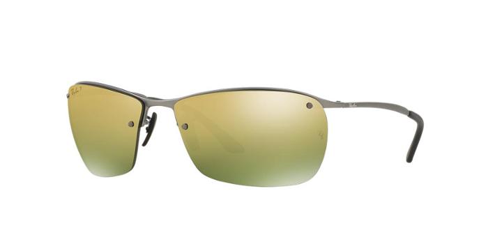 Ray-ban Gunmetal Matte Square Sunglasses, Polarized - Rb3544