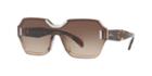 Prada Pr 15ts 48 Brown Shield Sunglasses