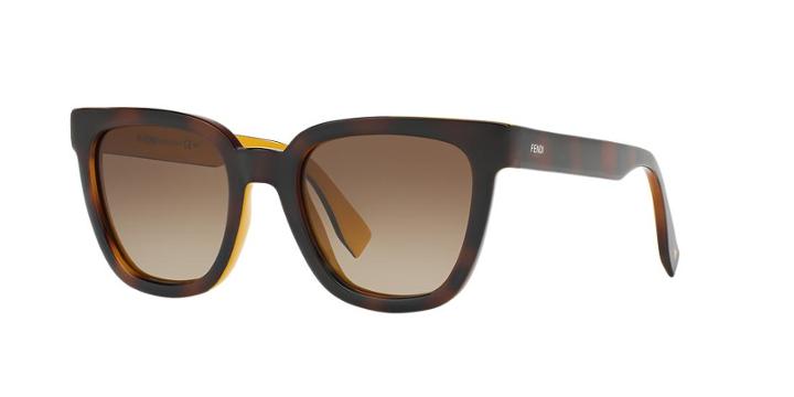 Fendi Ff 0121 51 Tortoise Round Sunglasses