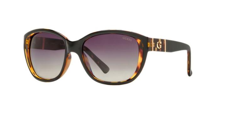 Guess Gup 7337 56 Black Rectangle Sunglasses