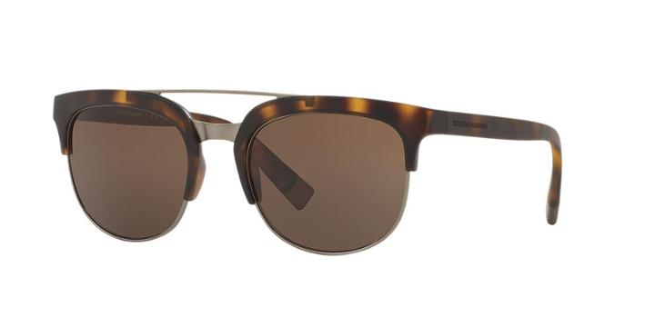 Dolce & Gabbana Tortoise Matte Square Sunglasses - Dg6103