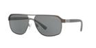 Emporio Armani Gunmetal Matte Rectangle Sunglasses - Ea2039