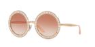 Dolce &amp; Gabbana Dg2170b 51 Rose Gold Round Sunglasses