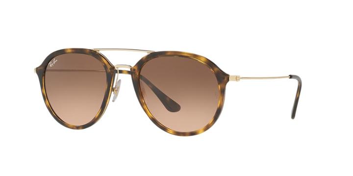 Ray-ban 53 Tortoise Wrap Sunglasses - Rb4253