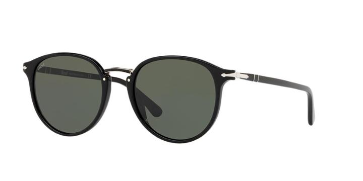 Persol 54 Black Oval Sunglasses - Po3210s