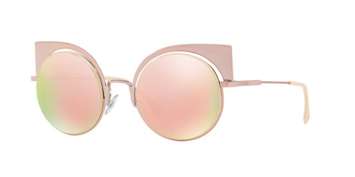 Fendi Ff 0177 53 Pink Round Sunglasses