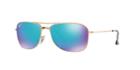 Ray-ban Gold Matte Aviator Sunglasses - Rb3543