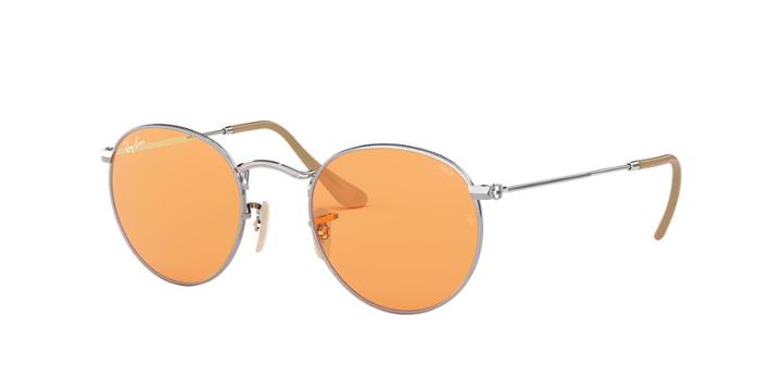 Ray-ban 50 Round Metal Silver Panthos Sunglasses - Rb3447