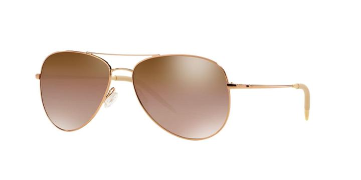 Oliver Peoples Ov1191s 59 Kannon Rose Gold Aviator Sunglasses