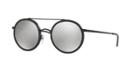 Emporio Armani 50 Black Matte Round Sunglasses - Ea2041