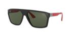 Ray-ban Rb4309m 61 Black Matte Square Sunglasses