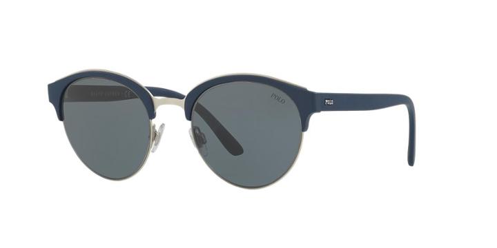 Polo Ralph Lauren Silver Matte Round Sunglasses - Ph4127