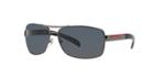 Prada Linea Rossa Gunmetal Rectangle Sunglasses, Polarized - Ps 54is
