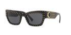 Versace 52 Black Rectangle Sunglasses - Ve4358