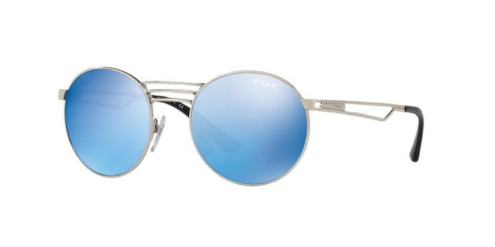 Vogue Eyewear 52 Silver Round Sunglasses - Vo4044s