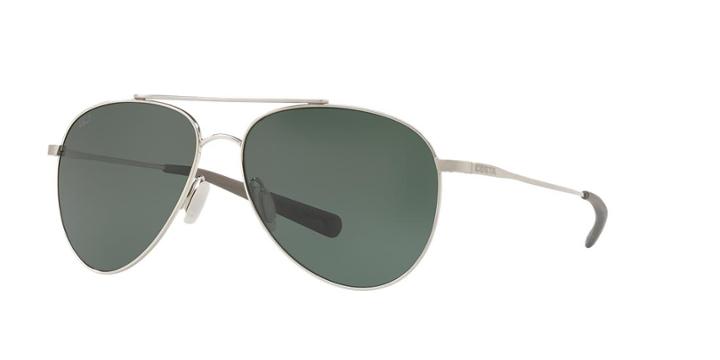 Costa Del Mar Cook 60 Silver Aviator Sunglasses