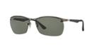 Ray-ban Gunmetal Matte Square Sunglasses - Rb3550