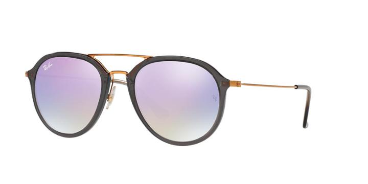Ray-ban 53 Grey Wrap Sunglasses - Rb4253