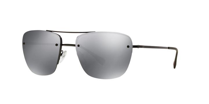 Prada Linea Rossa Black Square Sunglasses - Ps 52rs