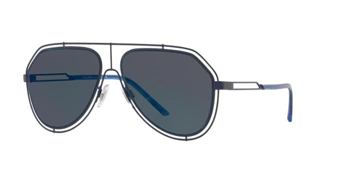 Dolce &amp; Gabbana 59 Blue Aviator Sunglasses - Dg2176