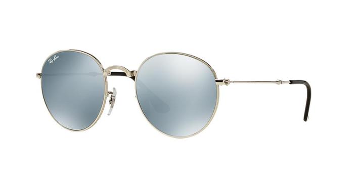 Ray-ban Silver Round Sunglasses - Rb3532