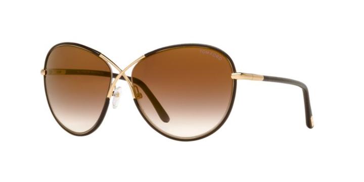 Tom Ford Ft0344 48g 62 Gold Square Sunglasses