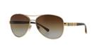 Burberry Gold Aviator Sunglasses - Be3080