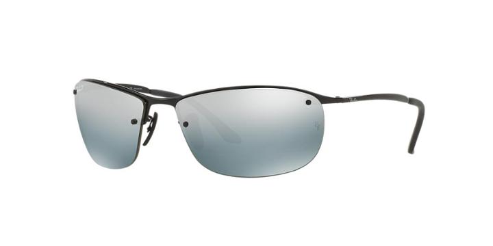Ray-ban Black Rectangle Sunglasses, Polarized - Rb3542