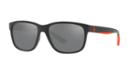 Polo Ralph Lauren 57 Black Matte Square Sunglasses - Ph4142