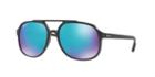 Ray-ban Rb4312ch 57 Black Matte Square Sunglasses