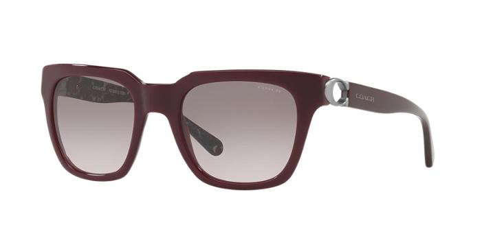 Coach 52 Burgundy Square Sunglasses - Hc8240