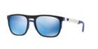 Emporio Armani 55 Blue Square Sunglasses - Ea4114