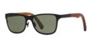 Shwood Canby Titanium 50/50 54 Black Square Sunglasses