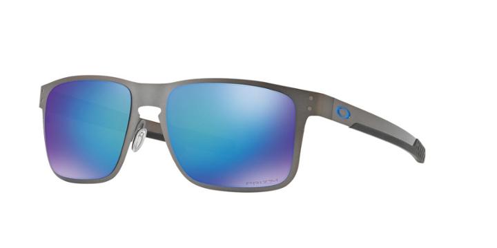 Oakley 55 Holbrook Metal Prizm Sapphire Gunmetal Square Sunglasses - Oo4123
